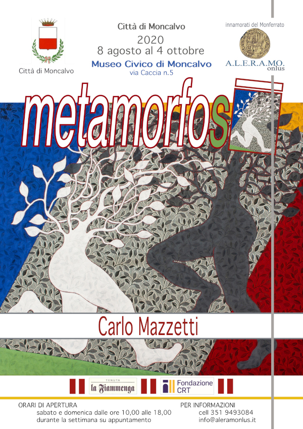 Locandina della mostra "Metamorfosi" Locandina della mostra Metamorfosi, Città di Moncalvo